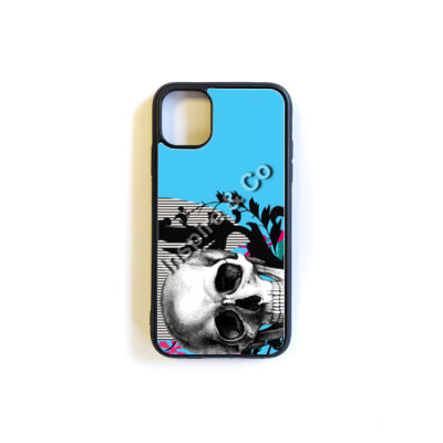 Aqua Avantgarde Skull iPhone Clip Cover Thumbnail