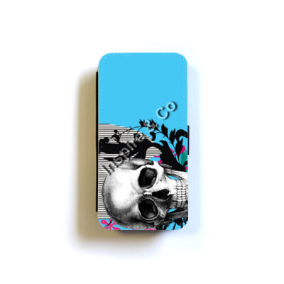 Aqua Avantgarde Skull Samsung Flip Cover Thumbnail