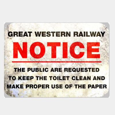 GWR Toilet Notice  Thumbnail