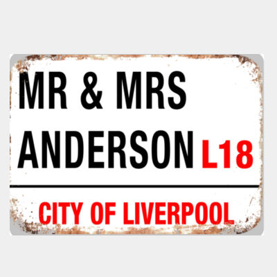 Mr & Mrs Street Sign  Thumbnail