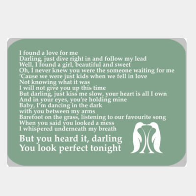 You Look Perfect Quote Green Thumbnail