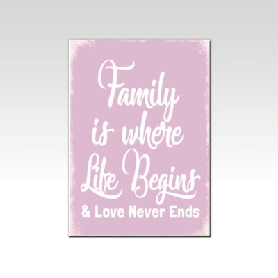Family is Where Life Begins Pink Thumbnail