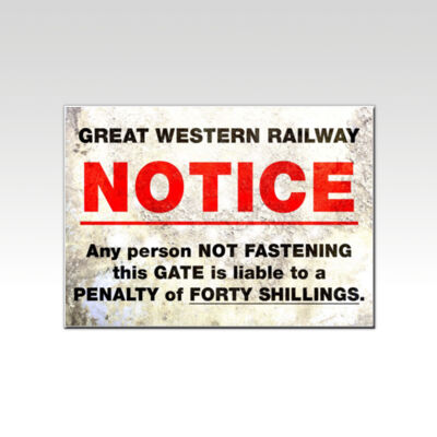 GWR Gate Notice  Thumbnail