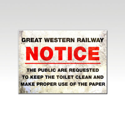 GWR Toilet Notice  Thumbnail