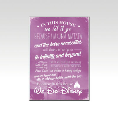 In This House... We Do Disney Light Purple  Thumbnail