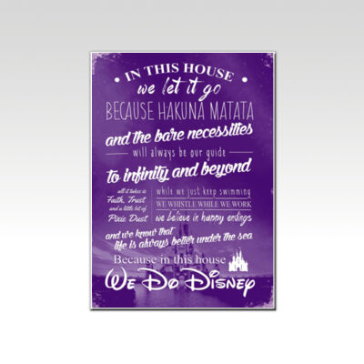 In This House... We Do Disney Dark Purple  Thumbnail