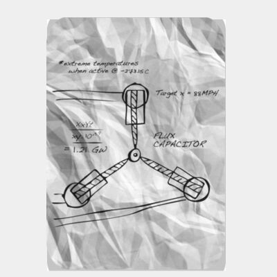Flux Capacitor Sketch White  Thumbnail