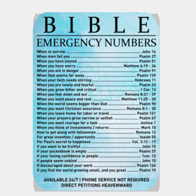 Bible Emergency Verses Thumbnail