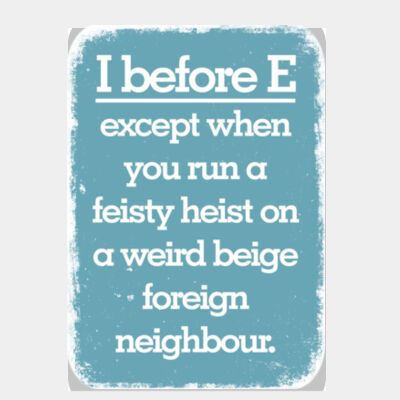 I Before E Blue  Thumbnail
