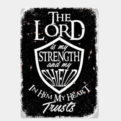 The Lord is My Strength Black  Thumbnail