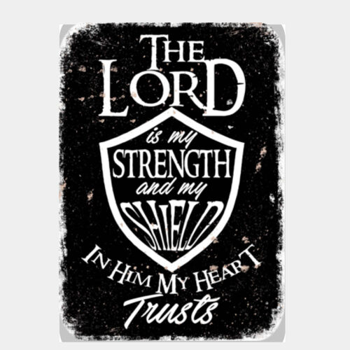 The Lord is My Strength Black  Thumbnail