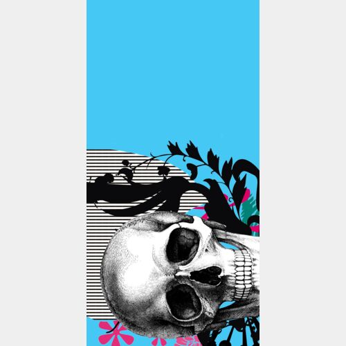 Aqua Avantgarde Skull Design Thumbnail