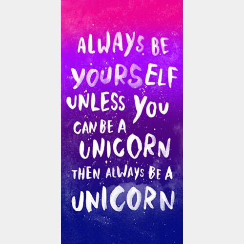 Coloured Unicorn Slogan Thumbnail