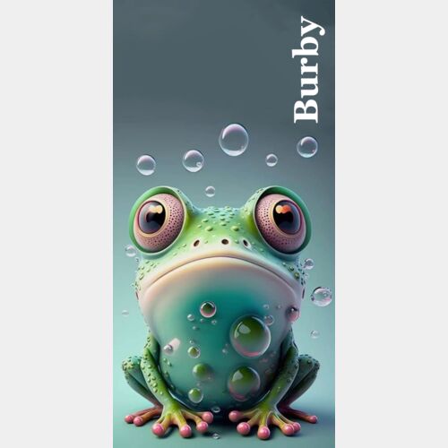 PERSONALISED PHONE BUBBLES FROG TEMPLATE Thumbnail