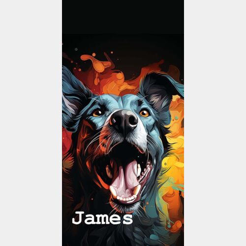 PHONE PERSONALISED BARKING DOG PAINT SPLASH TEMPLATE Thumbnail