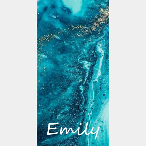 PHONE PERSONALISED BLUE BEACH MARBLE TEMPLATE Thumbnail