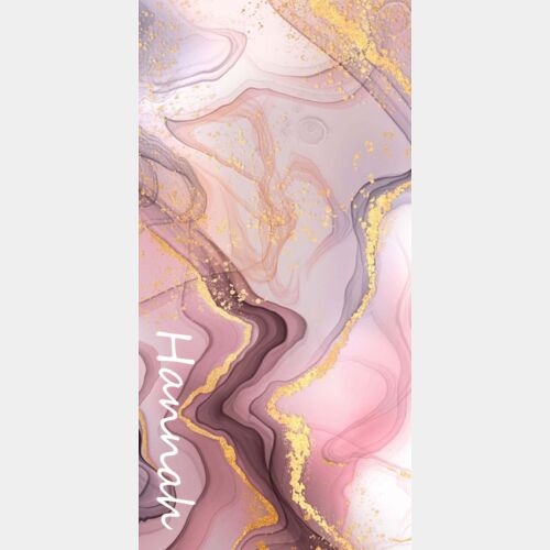 PHONE PERSONALISED LIGHT PINK GOLD MARBLE TEMPLATE Thumbnail