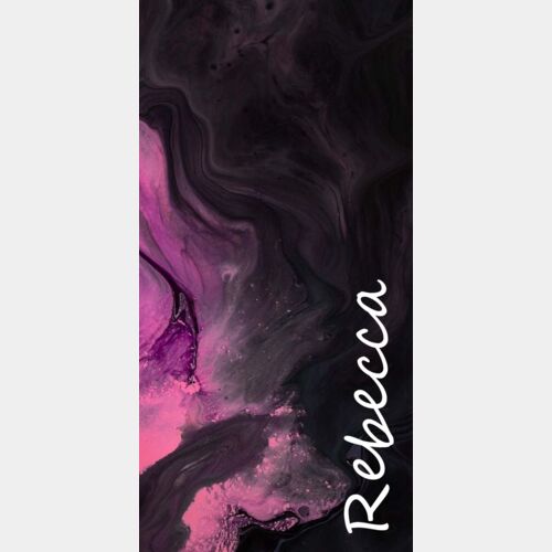 PHONE PERSONALISED PINK BLACK FADE MARBLE  TEMPLATE Thumbnail