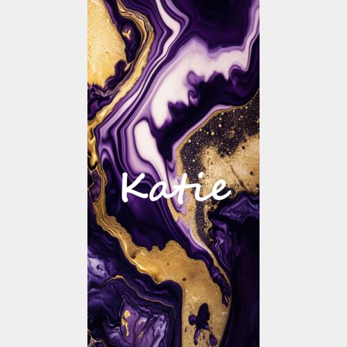 PHONE PERSONALISED PURPLE GOLD MARBLE TEMPLATE Thumbnail