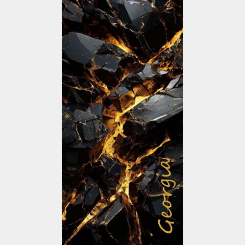 PHONE PERSONALISED ROCKY GOLD MARBLE TEMPLATE Thumbnail