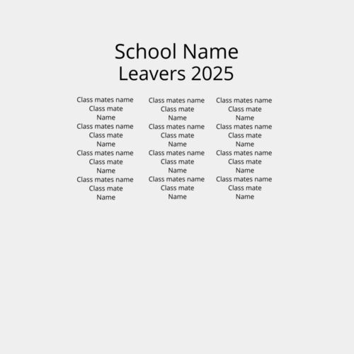 School Leavers Hoodie Back design Thumbnail
